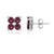 Rhodolite Silver Earrings