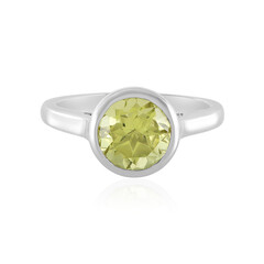 Anello in argento con Quarzo Ouro Verde