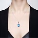 Swiss Blue Topaz Silver Pendant (Pallanova)