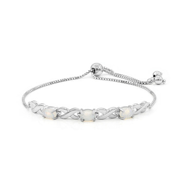 Brazalete en plata con Ópalo de Welo