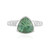 Grüner Fluorit-Silberring (MONOSONO COLLECTION)