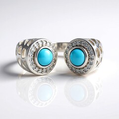 Anello in argento con Turchese Sleeping Beauty (Ornaments by de Melo)