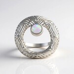 Anello in argento con Opale di Welo (MONOSONO COLLECTION)