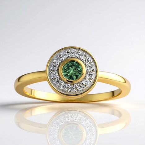 Anello in oro con Demantoide del Madagascar (John Ferry)