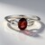 Anello in argento con Granato Mozambico