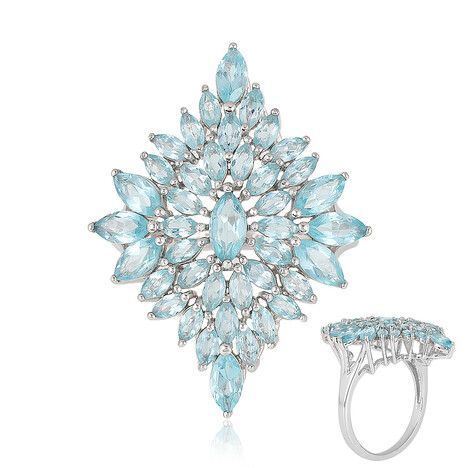 Blauer Apatit-Silberring