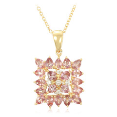 Collar en oro con Zafiro Padparascha no calentado (AMAYANI)