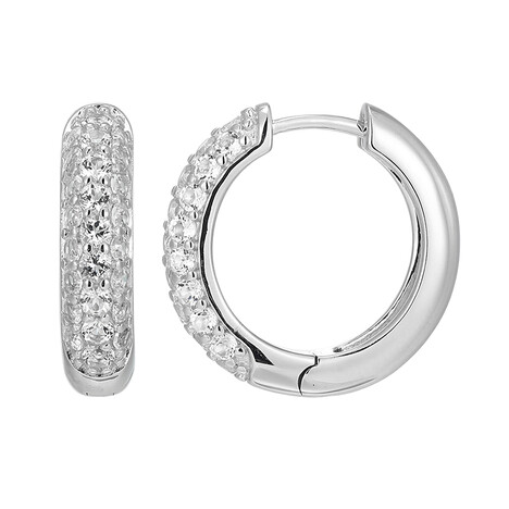 Orecchini in argento con Topazio Bianco