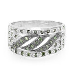 Bague en argent et Diamant fantaisie
