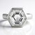 Anello in argento con Quarzo Bianco (MONOSONO COLLECTION)