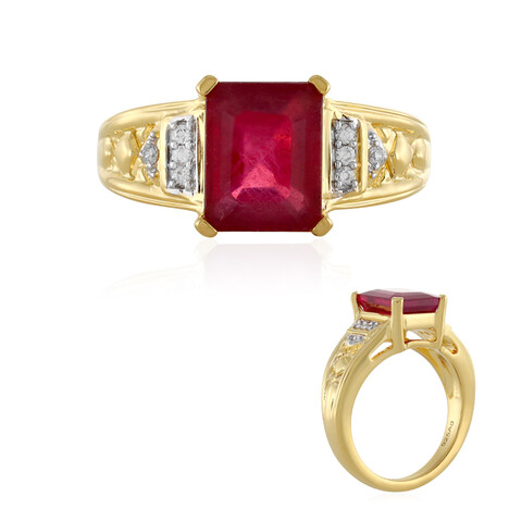 Anillo en plata con Rubí de Madagascar