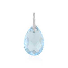 Ciondolo in platino con Topazio Blu Cielo