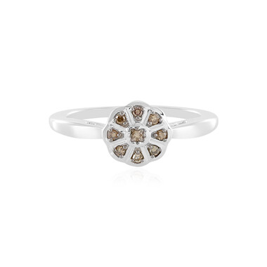 Anello in argento con Diamante Cioccolato I2