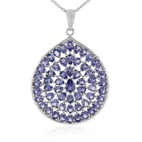 Tansanit-Silberhalskette