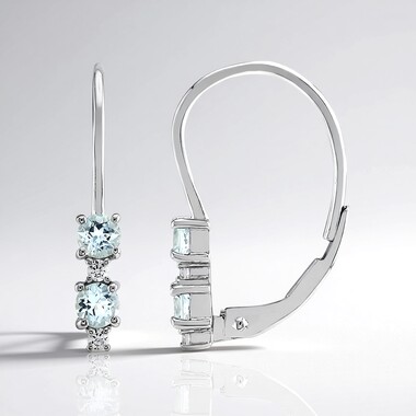 Boucles d'oreilles en argent et Amblygonite