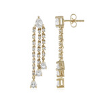 Boucles d'oreilles en argent et Topaze blanche