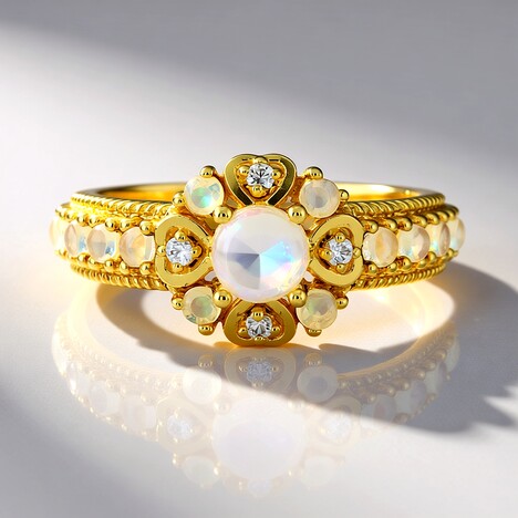 Anello in argento con Opale di Welo