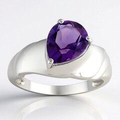Anello in argento con Ametista Uruguay (Pallanova)