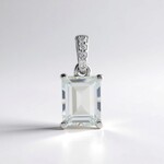 Pendentif en argent et Topaze blanche