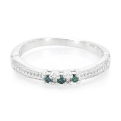 Bague en argent et Diamant fantaisie