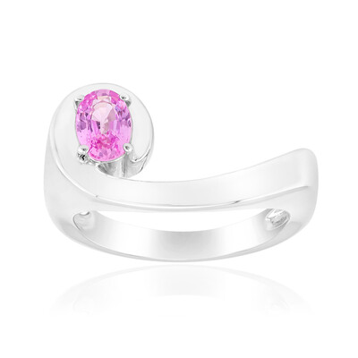 Bague en argent et Saphir rose de Tuléar (Pallanova)