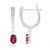 AAA Brazilian Rubelite Silver Earrings