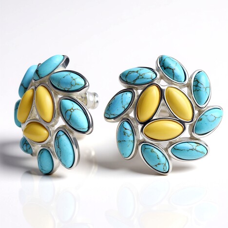 Orecchini in argento con Turchese (dagen)