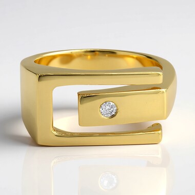 Anillo en plata con Diamante I1 (G) (Annette)