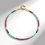 Collar en plata con Esmeralda de Brasil