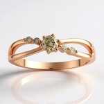 Anello in oro con Diamante Rose de France SI1 di Argyle (Annette)