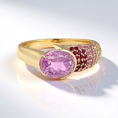 Anello in oro con Kunzite Patroke
