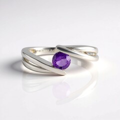 Anello in argento con Ametista del Marocco