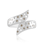 I2 Champagne Diamond Silver Ring (de Melo Essence)