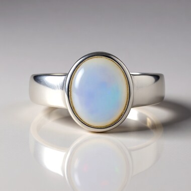 Bague en argent et Opale Welo