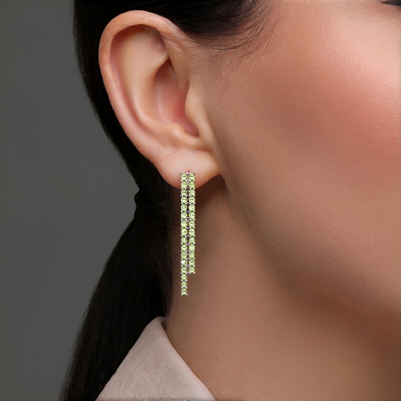 Pendientes en plata con Peridoto