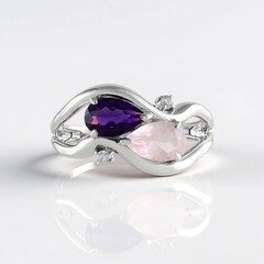 Anello in argento con Quarzo Rosa (de Melo)