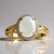 Anello in oro con Opale Bianco Brasiliano