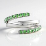 Anello in argento con Tsavorite della Tanzania (de Melo)