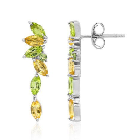 Boucles d'oreilles en argent et Citrine