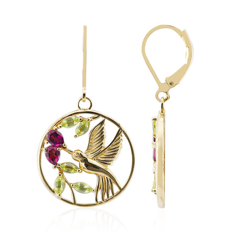 Edelstein-Silberohrringe