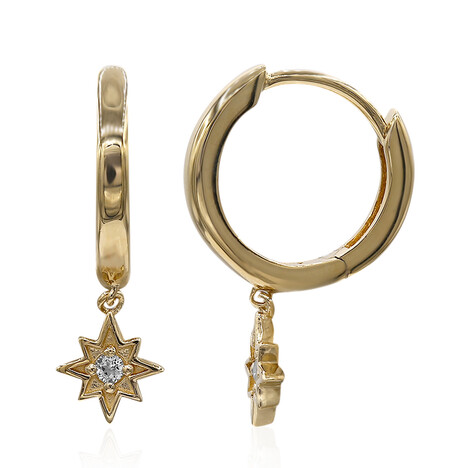 Weißer Topas-Silberohrringe