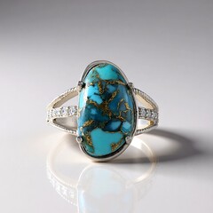 Anello in argento con Turchese Ramato Blu (Faszination Türkis)