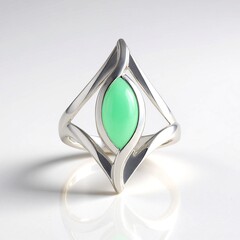 Anello in argento con Crisoprasio