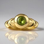 Anello in oro con Tormalina Verde (CUSTODANA)