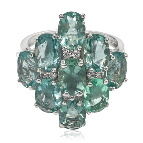 Bague en argent et Fluorite du Braldu