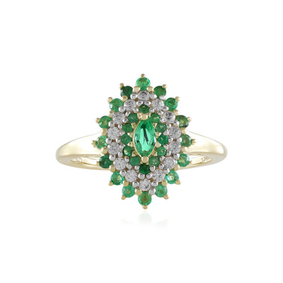 Anello in oro con Smeraldo Zambia