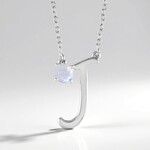 Collana in argento con Pietra di Luna Arcobaleno