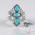 Anello in argento con Turchese Sleeping Beauty (Faszination Türkis)