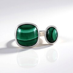 Anello in argento con Malachite (Adela Silber)