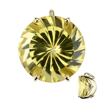 Gouden hanger met een Ouro Verde kwarts (dagen)